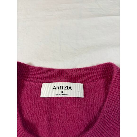 Aritzia women’s pink button cashmere blend cardigan. Size S.   Quiet luxury - Picture 4 of 6